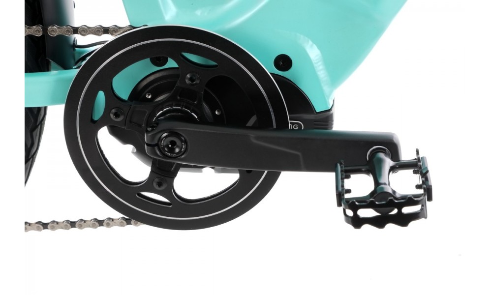 Rower trekkingowy elektryczny Ecobike D2 - miętowy