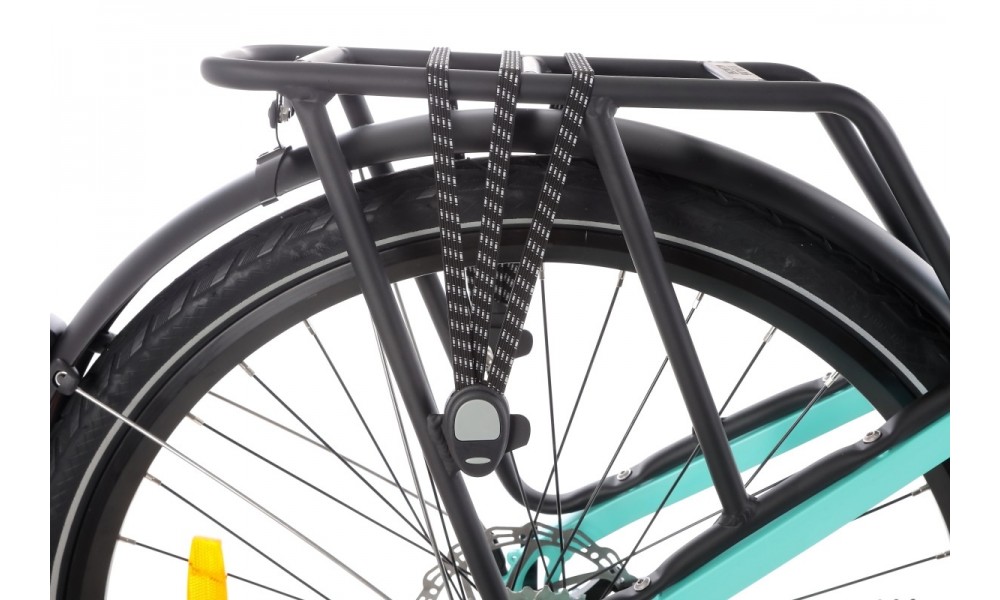 Rower trekkingowy elektryczny Ecobike D2 - miętowy