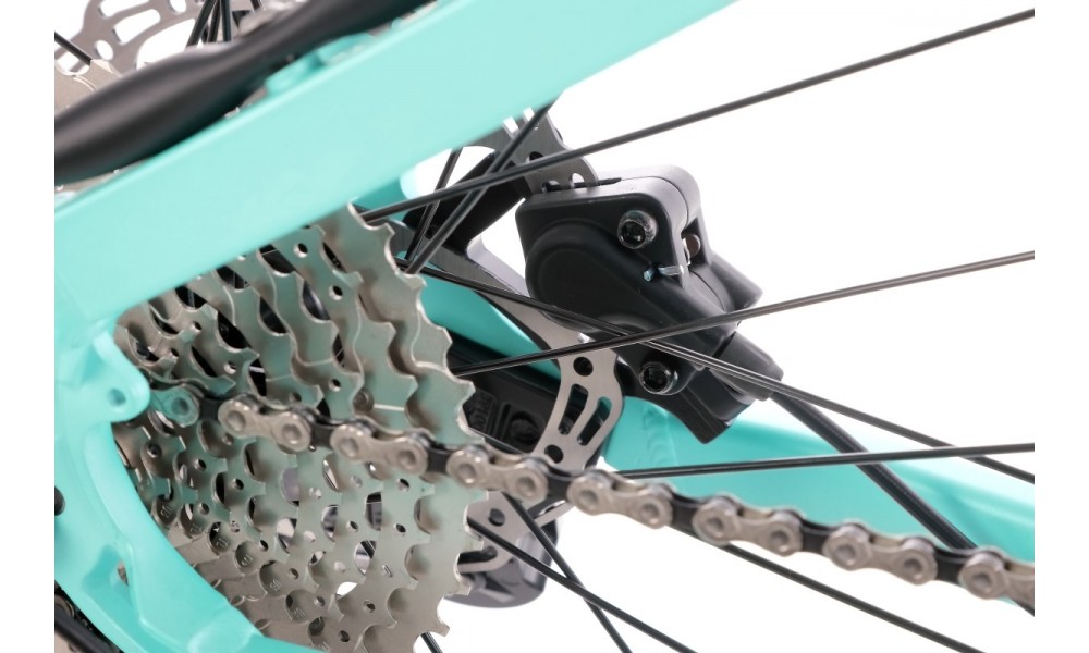 Rower trekkingowy elektryczny Ecobike D2 - miętowy