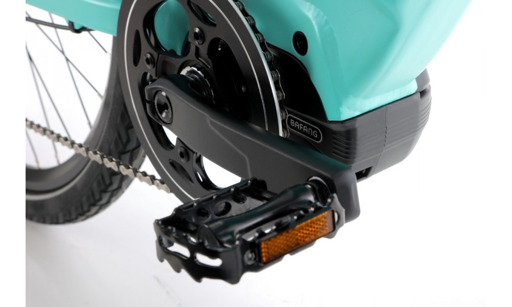 Rower trekkingowy elektryczny Ecobike D2 - miętowy