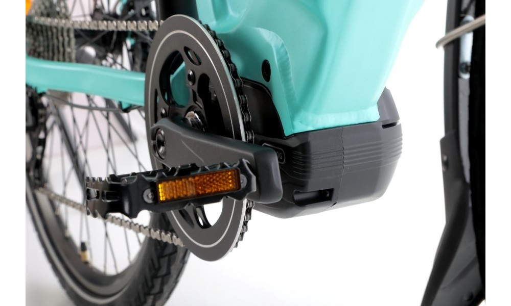 Rower trekkingowy elektryczny Ecobike D2 - miętowy