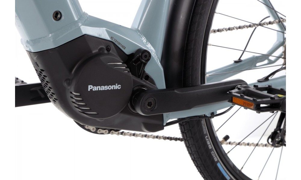 Rower trekingowy elektryczny Kellys E-Cristy 30  Panasonic - niebiesko-czarny