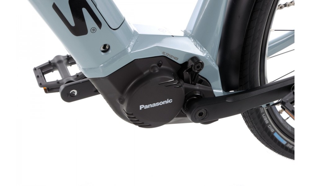 Rower trekingowy elektryczny Kellys E-Cristy 30  Panasonic - niebiesko-czarny