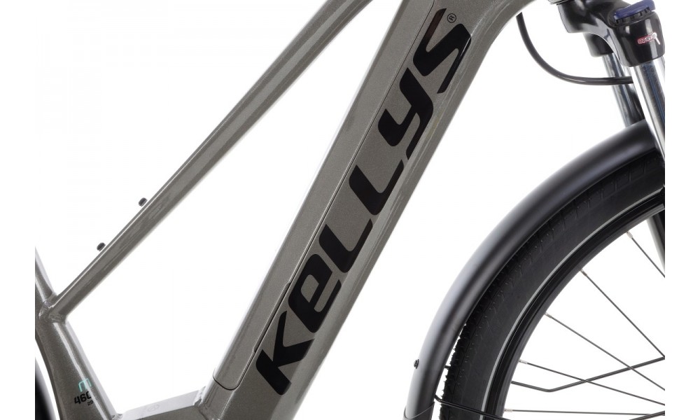 Rower trekingowy elektryczny Kellys E-Cristy 30  Panasonic - szary-czarny