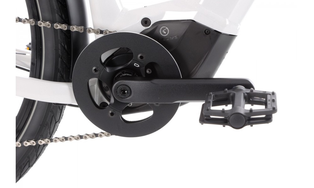 Rower trekingowy elektryczny Kellys E-Cristy 30  Panasonic - biały-czarny