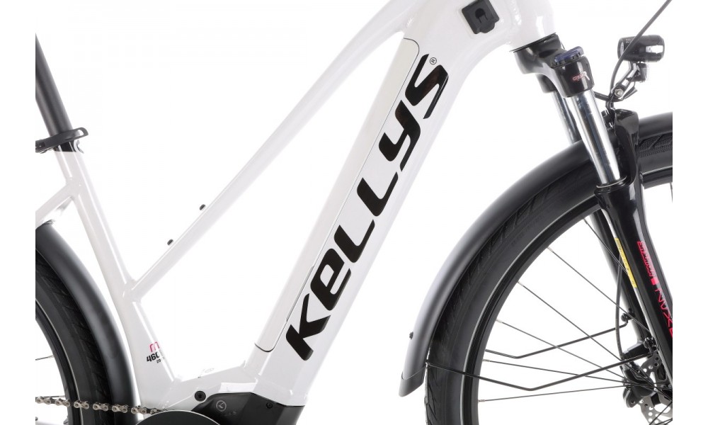 Rower trekingowy elektryczny Kellys E-Cristy 30  Panasonic - biały-czarny