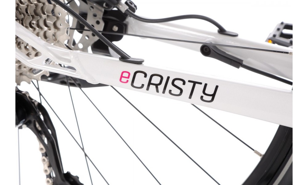 Rower trekingowy elektryczny Kellys E-Cristy 30  Panasonic - biały-czarny