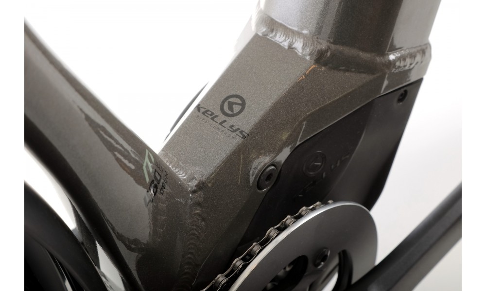 Rower trekingowy elektryczny Kellys E-Carson 70  Panasonic - szaro-czarny