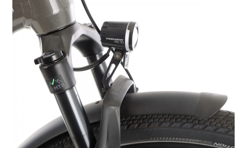 Rower trekingowy elektryczny Kellys E-Carson 70  Panasonic - szaro-czarny