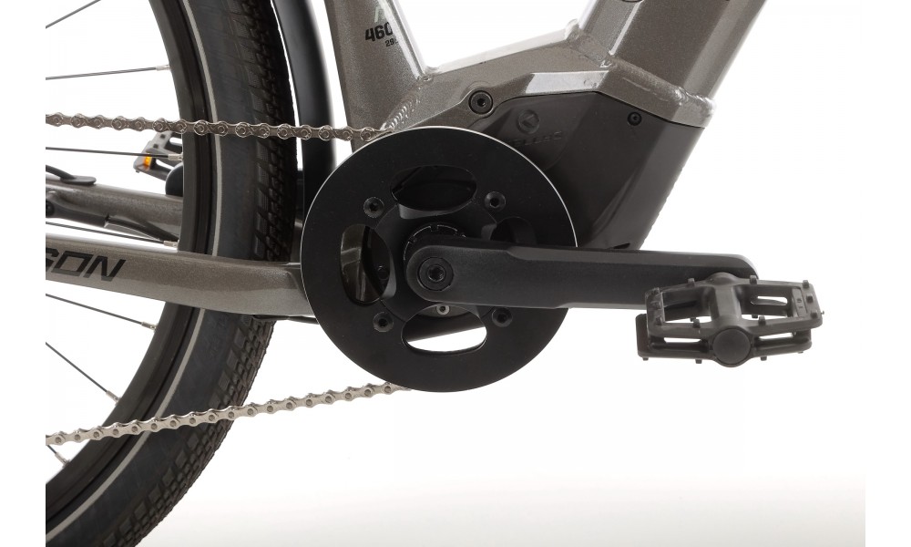 Rower trekingowy elektryczny Kellys E-Carson 70  Panasonic - szaro-czarny