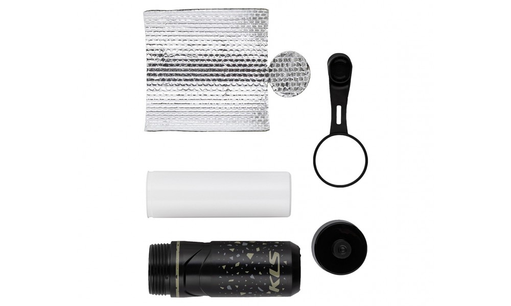 Bidon termiczny KLS EREBUS Black 500 / 650ml - czarny