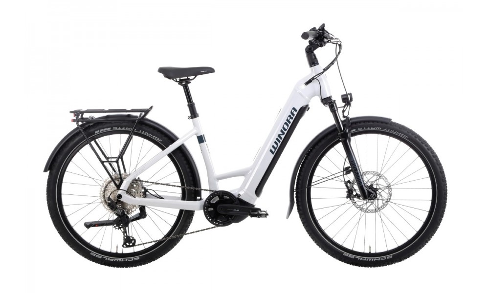 Rower trekkingowy elektryczny Winora Yucatan X12 Pro-Low - biały
