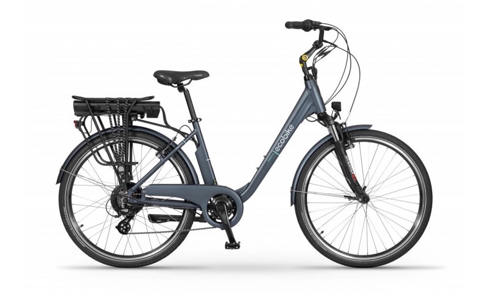 Rower miejski elektryczny Ecobike Traffic 26" 2023 14,5Ah - granatowy