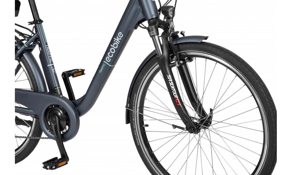 Rower miejski elektryczny Ecobike Traffic 26" 2023 14,5Ah - granatowy