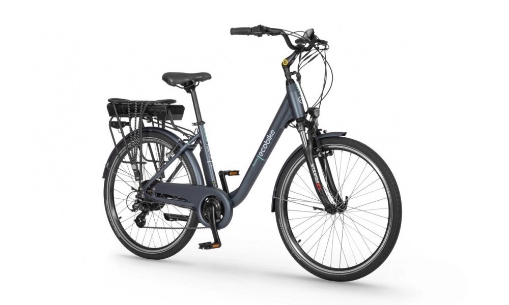 Rower miejski elektryczny Ecobike Traffic 26" 2023 14,5Ah - granatowy