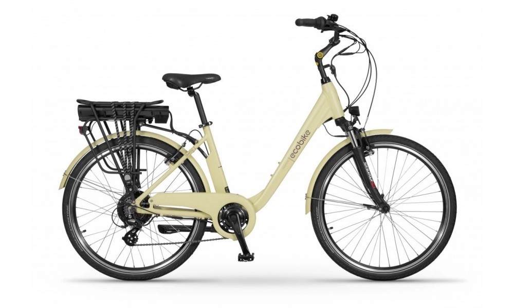Rower miejski elektryczny Ecobike Traffic 26" 2023 14,5Ah - beżowy