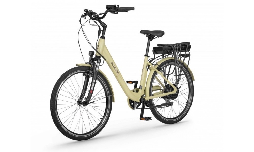 Rower miejski elektryczny Ecobike Traffic 26" 2023 14,5Ah - beżowy