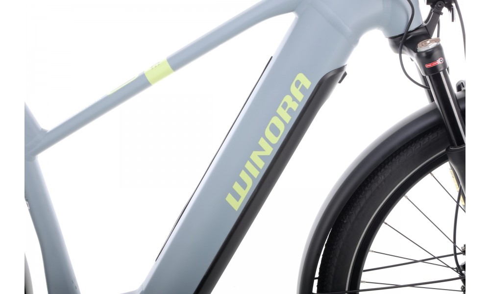 Rower trekkingowy elektryczny Winora Yucatan X10 High - szary
