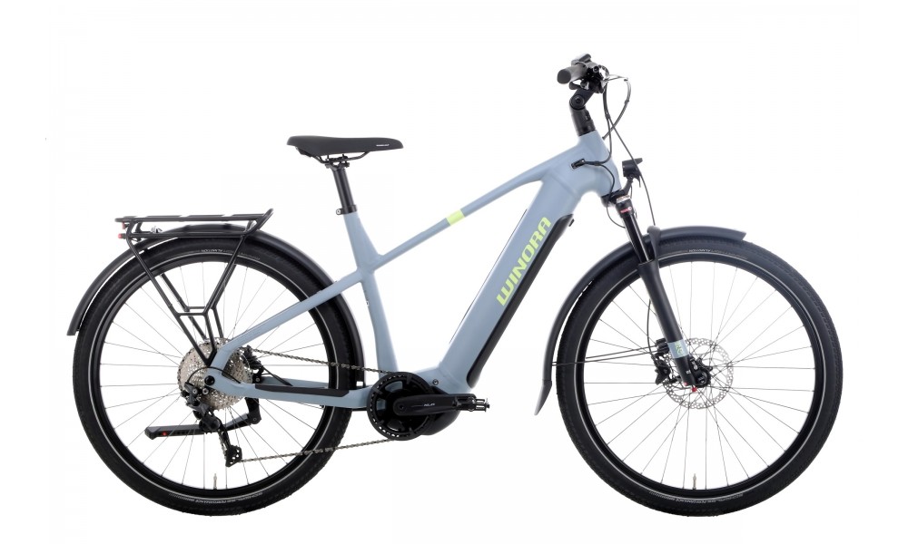 Rower trekkingowy elektryczny Winora Yucatan X10 High - szary