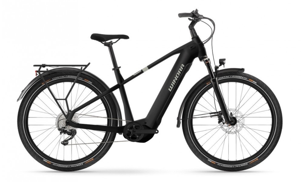 Rower trekkingowy elektryczny Winora Yucatan X10 High - czarny matowy