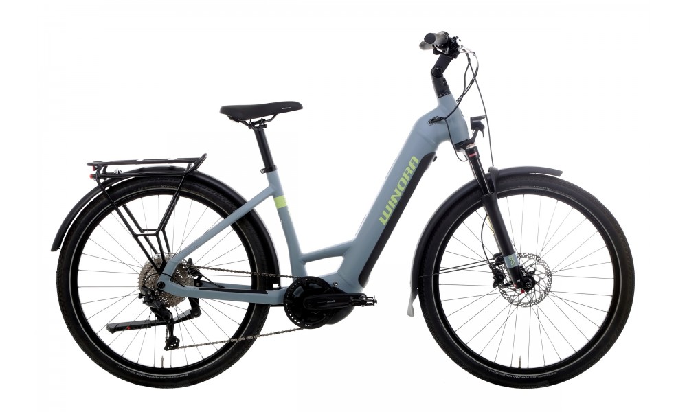 Rower trekkingowy elektryczny Winora Yucatan X10 Low - szary