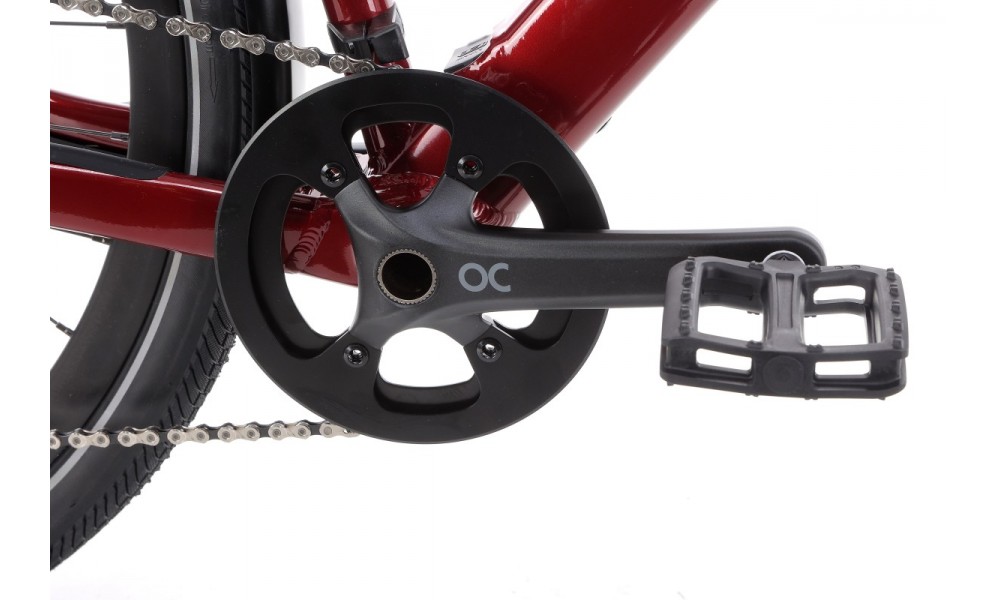 Rower miejski elektryczny Orbea VIBE MID H30 EQ - czerwony