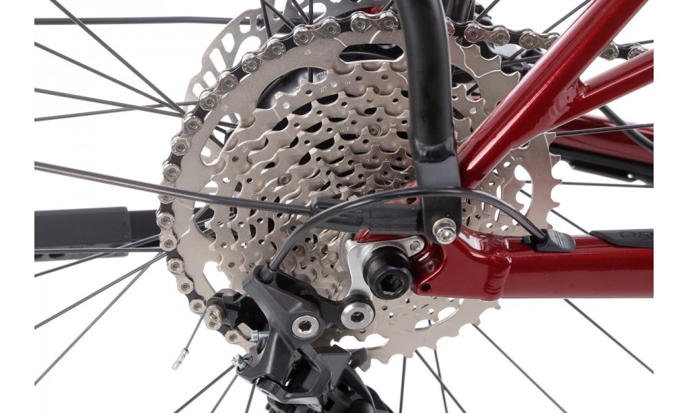 Rower miejski elektryczny Orbea VIBE MID H30 EQ - czerwony