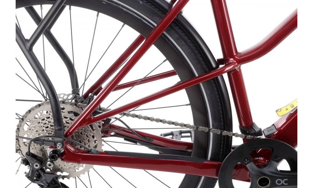 Rower miejski elektryczny Orbea VIBE MID H30 EQ - czerwony