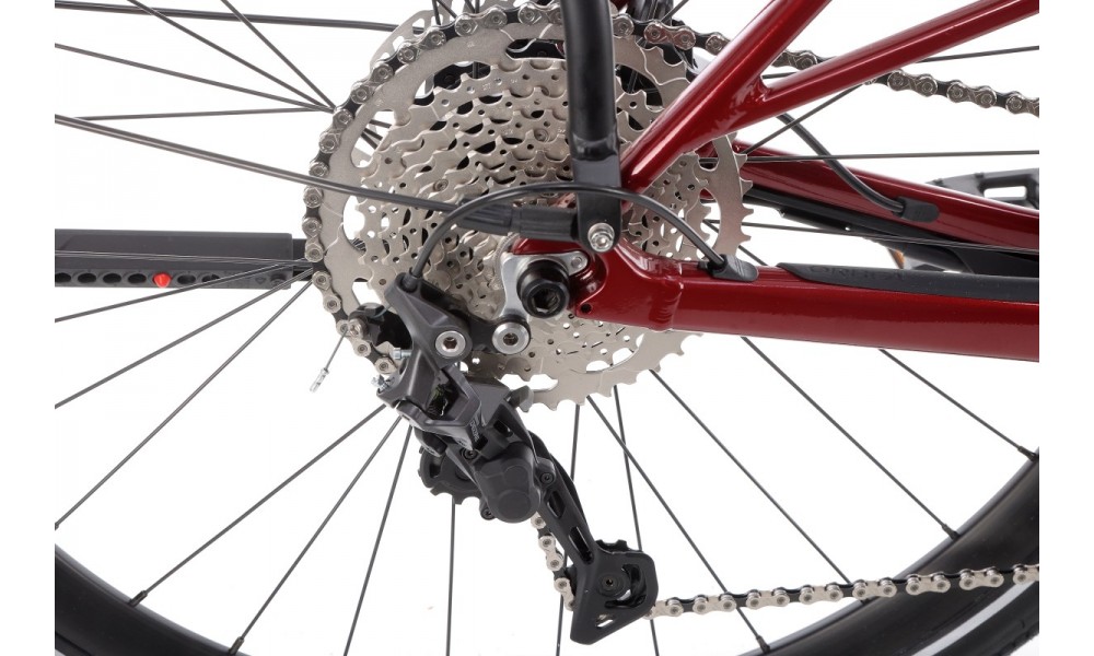 Rower miejski elektryczny Orbea VIBE MID H30 EQ - czerwony