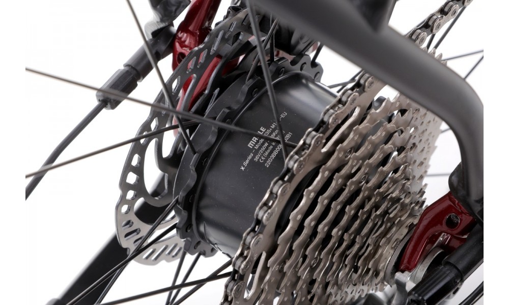 Rower miejski elektryczny Orbea VIBE MID H30 EQ - czerwony