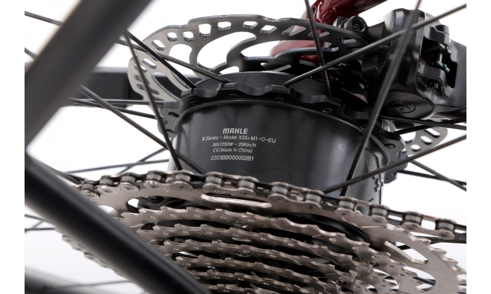 Rower miejski elektryczny Orbea VIBE MID H30 EQ - czerwony