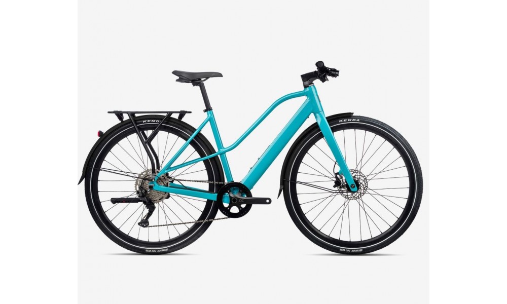 Rower miejski elektryczny Orbea VIBE MID H30 EQ - niebieski