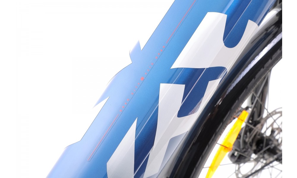 Rower miejski elektryczny Husqvarna Gran City 3 Wave - niebieski-czerwony