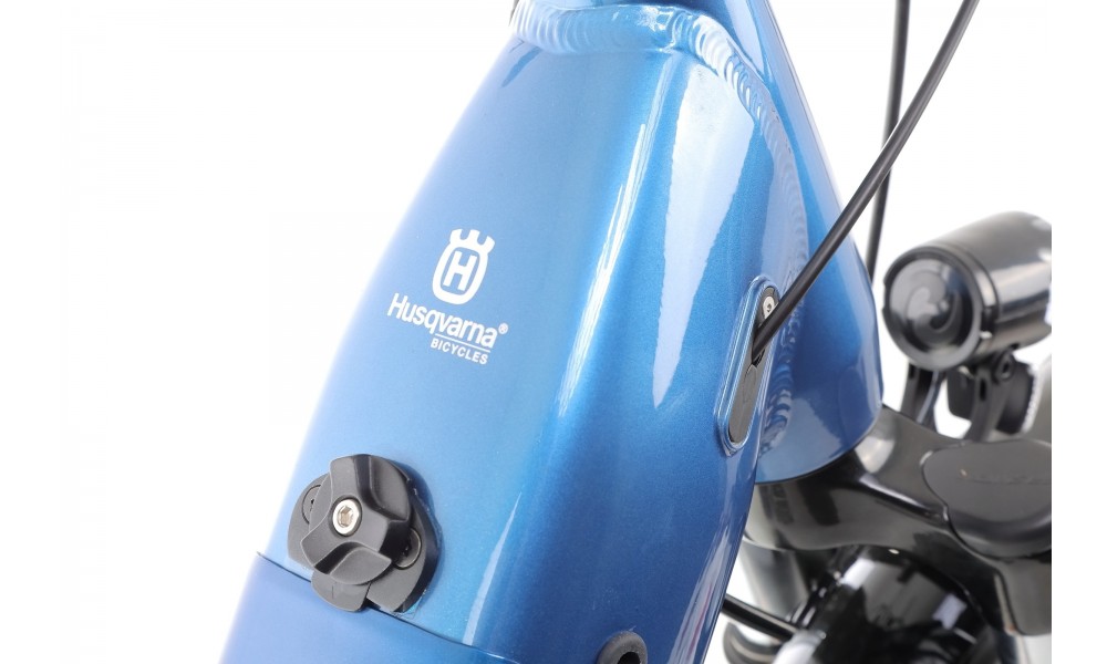 Rower miejski elektryczny Husqvarna Gran City 3 Wave - niebieski-czerwony