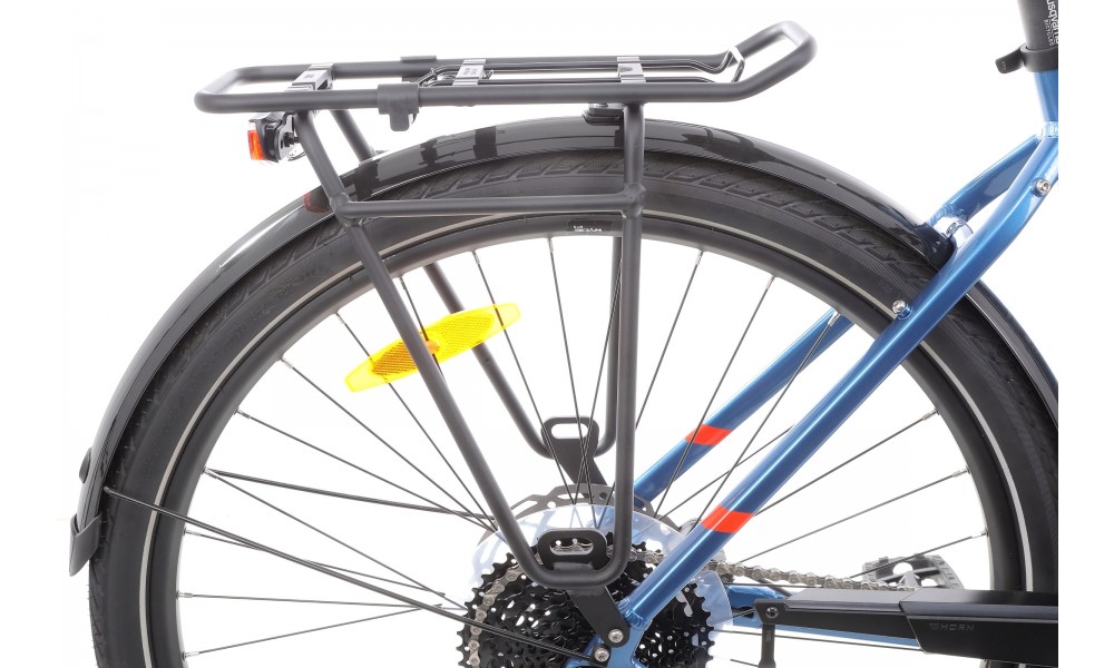 Rower miejski elektryczny Husqvarna Gran City 3 Wave - niebieski-czerwony