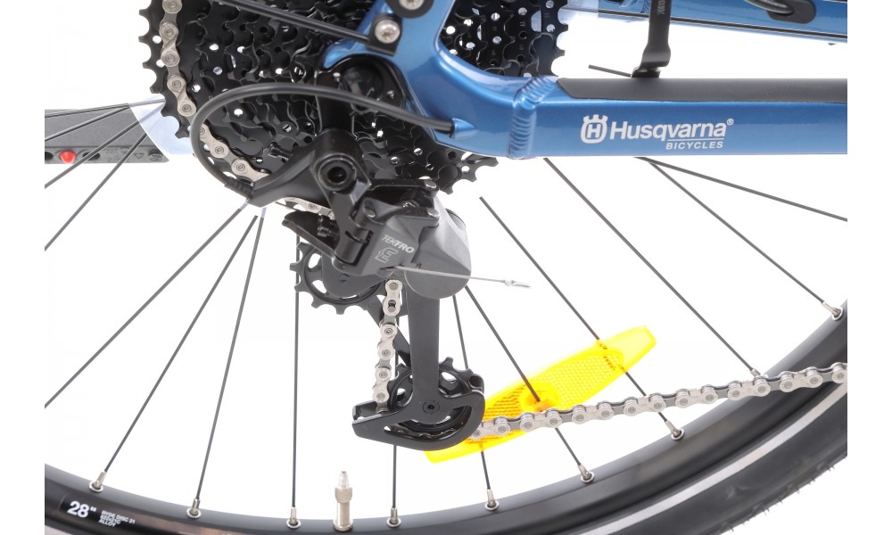 Rower miejski elektryczny Husqvarna Gran City 3 Wave - niebieski-czerwony