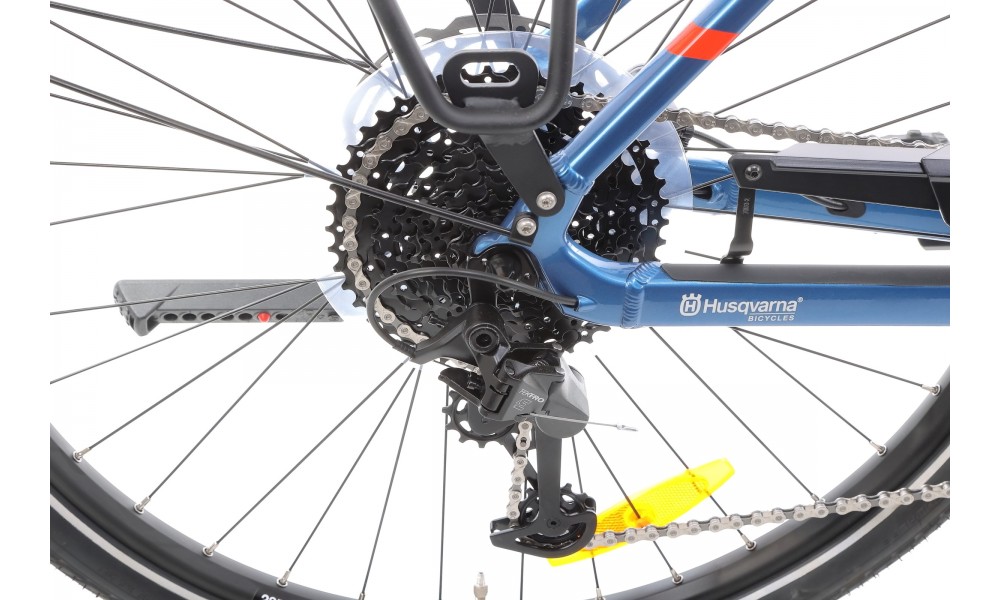 Rower miejski elektryczny Husqvarna Gran City 3 Wave - niebieski-czerwony