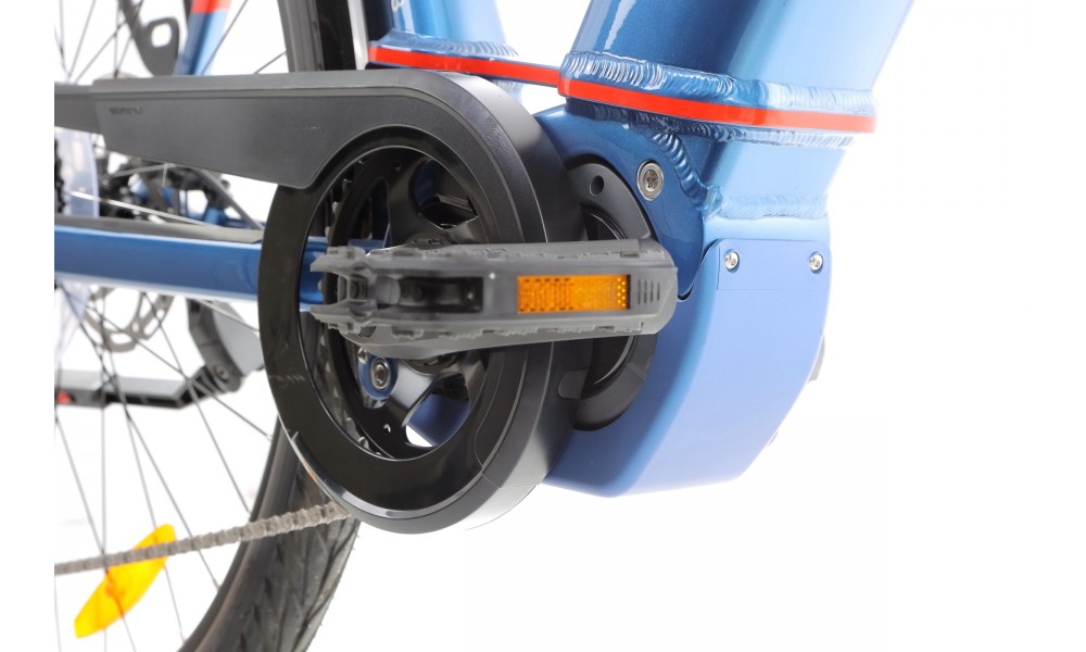 Rower miejski elektryczny Husqvarna Gran City 3 Wave - niebieski-czerwony