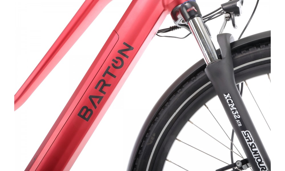 Rower elektryczny Barton HYBRID EV-350 - czerwony