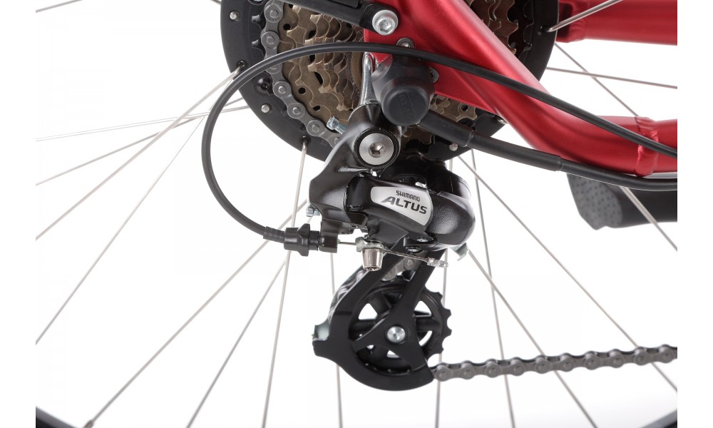 Rower elektryczny Barton HYBRID EV-350 - czerwony