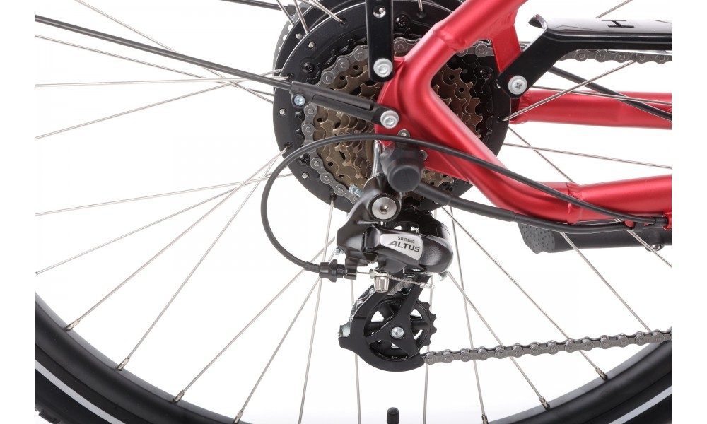 Rower elektryczny Barton HYBRID EV-350 - czerwony