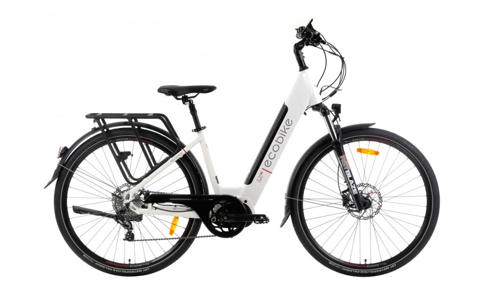 Rower trekkingowy elektryczny Ecobike LX300 - biały