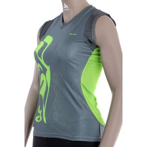 Koszulka Accent Breva damska - grafitowy-zielony 1