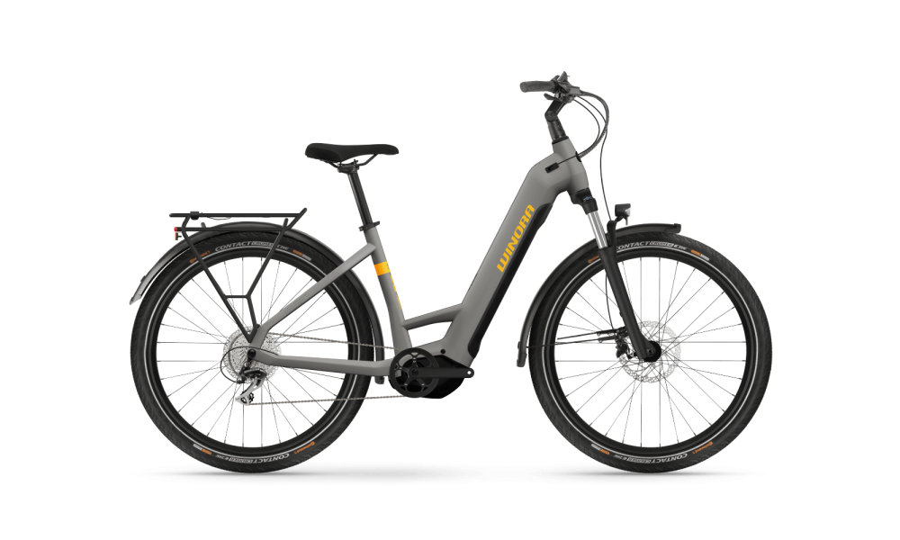 Rower trekkingowy elektryczny Winora Yucatan X8 Low 2024 - szary
