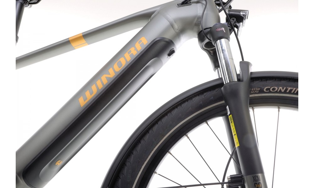 Rower trekkingowy elektryczny Winora Yucatan X8 High - szary