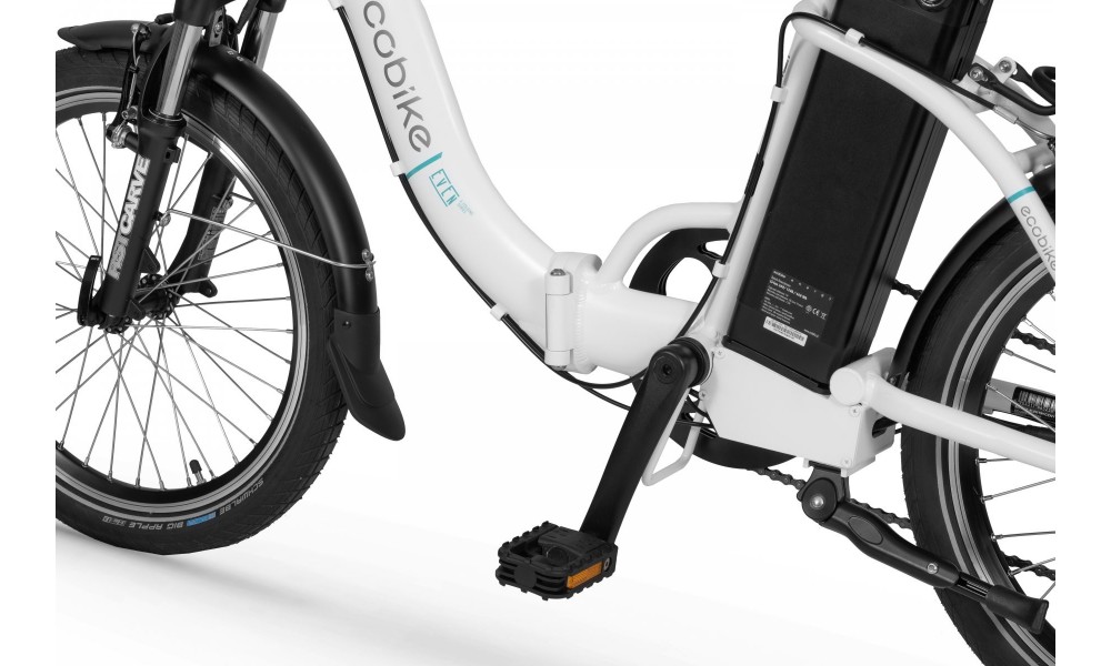 Rower składany elektryczny Ecobike Even 2023 15,5cala-14,5Ah - biały