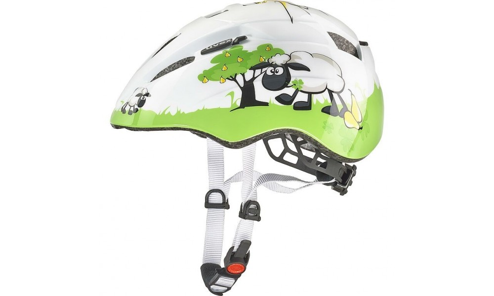 Kask rowerowy dziecięcy Uvex Kid 2 - biało-zielony