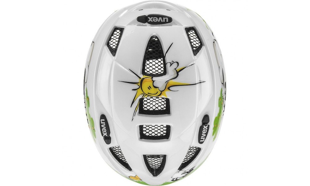 Kask rowerowy dziecięcy Uvex Kid 2 - biało-zielony