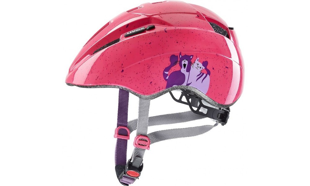 Kask rowerowy dziecięcy Uvex Kid 2 - różowo-fioletowy