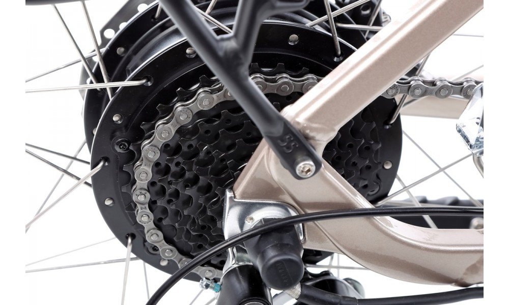 Rower elektryczny Unibike Optima - tytanowy